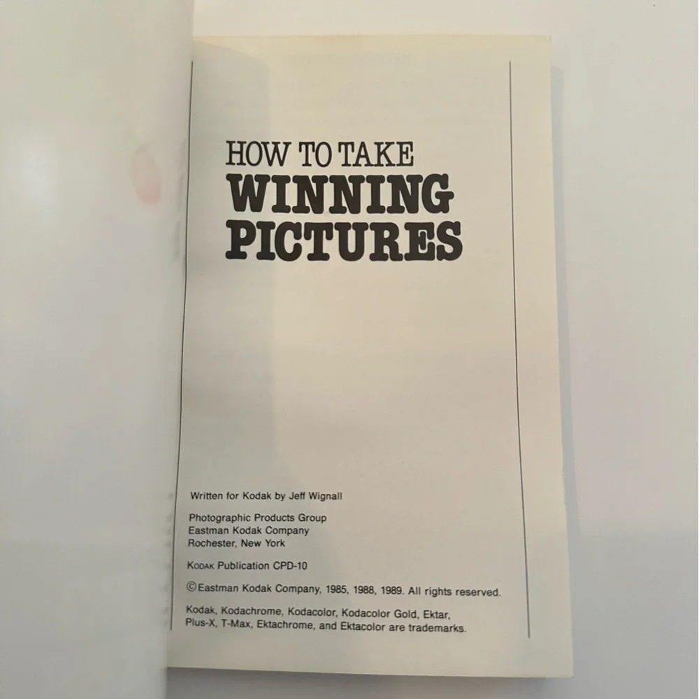 Vintage Kodak How to Take Winning Pictures Learning Education Book Jeff Wignall